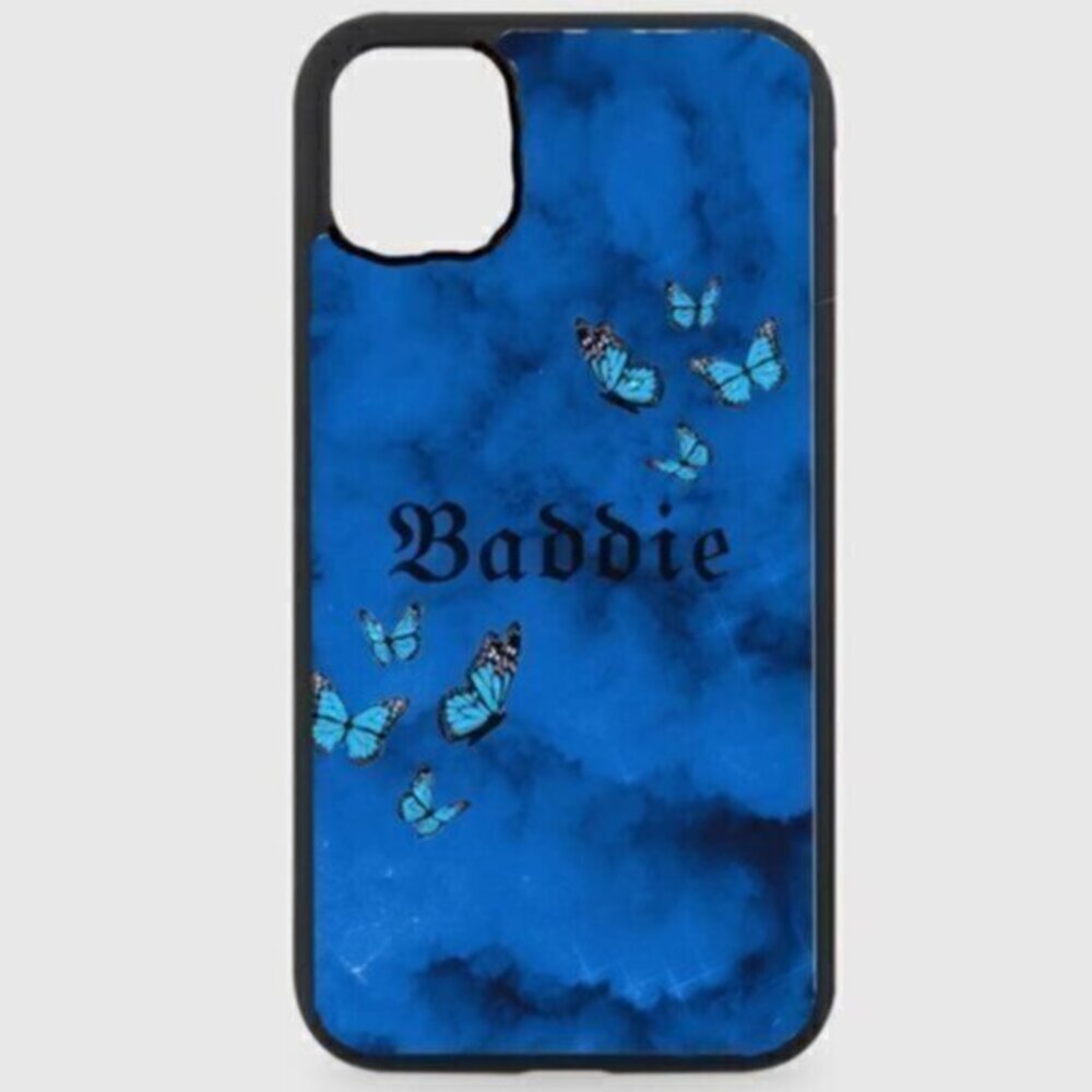 BADDIE Blue Butterfly Phone Case